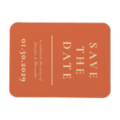 Orange Modern Save the Date Magnet (Horizontal)