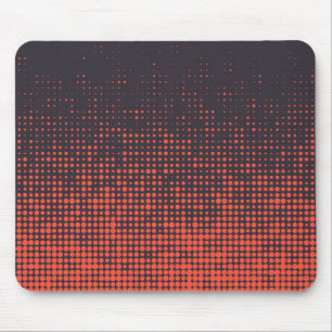 Orange, modern, urban halftone dots pattern design mousepad