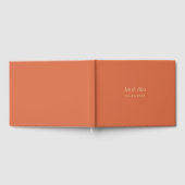 Orange Modern Wedding Guest Book Gästebuch (Voll)