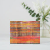 Orange Moderne Abstrakte Kunst Postkarte (Stehend Vorderseite)