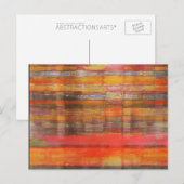 Orange Moderne Abstrakte Kunst Postkarte (Vorne/Hinten)