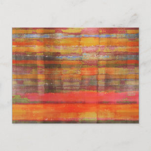 Orange Moderne Abstrakte Kunst Postkarte