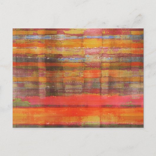 Orange Moderne Abstrakte Kunst Postkarte (Vorderseite)