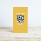 Orange Moderne Geschäft QR-Code Foto Visitenkarte
