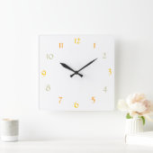 Orange Moderne Wandleuchte Quadratische Wanduhr (Zuhause)