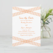 Orange Moderner Deko Save the Date einladen (Stehend Vorderseite)