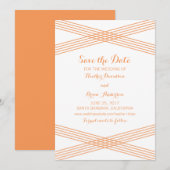 Orange Moderner Deko Save the Date einladen (Vorne/Hinten)