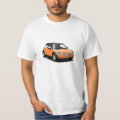 Orange moderner Miniauto-T - Shirt (Vorderseite)