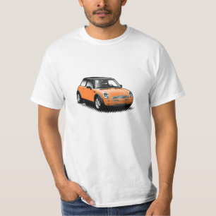 Orange moderner Miniauto-T - Shirt