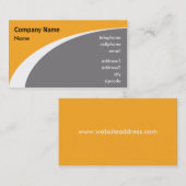 Orange moderner Visitenkarte-Entwurf Visitenkarte (Vorne/Hinten)