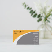 Orange moderner Visitenkarte-Entwurf Visitenkarte (Stehend Vorderseite)