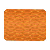 Orange Modernes, vertikal gestreiftes Design Magnet (Horizontal)