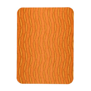 Orange Modernes, vertikal gestreiftes Design Magnet