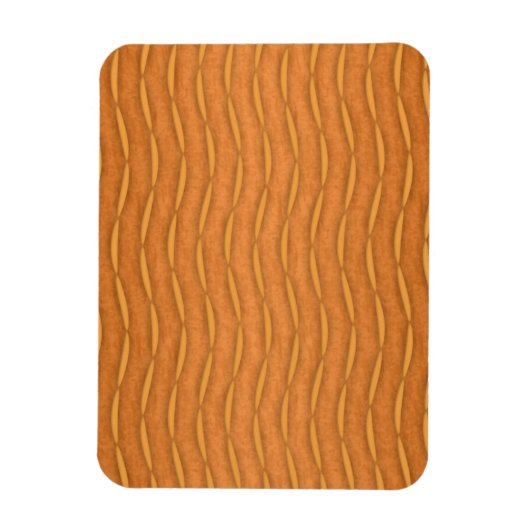 Orange Modernes, vertikal gestreiftes Design Magnet (Vertikal)