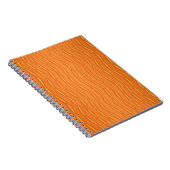 Orange Modernes, vertikal gestreiftes Design Notizblock (Rechte Seite)