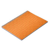 Orange Modernes, vertikal gestreiftes Design Notizblock (Linke Seite)