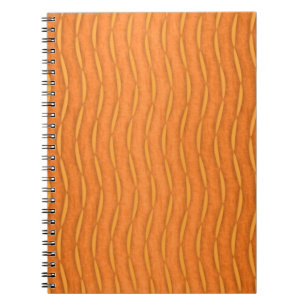 Orange Modernes, vertikal gestreiftes Design Notizblock