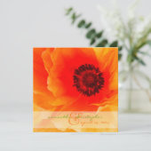 Orange Mohn/Hochzeit Einladungen (Stehend Vorderseite)