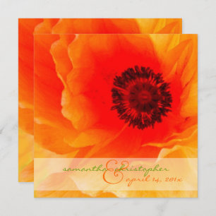 Orange Mohn/Hochzeit Einladungen