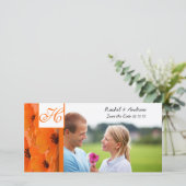 Orange Mohn Save the Date (Stehend Vorderseite)