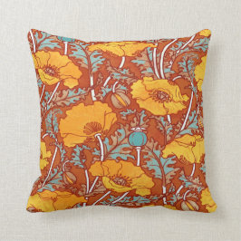 Orange Mohn ~ Throw Kissen / Kissen