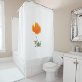 orange Mohnblume Duschvorhang (Beispiel)