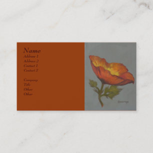 "Orange Mohnblumen-" - Geschäfts-Visitenkarte Visitenkarte