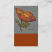"Orange Mohnblumen-" - Geschäfts-Visitenkarte Visitenkarte (Rückseite)