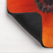 Orange Mohnblumen-Makro Mousepad (Ecke)