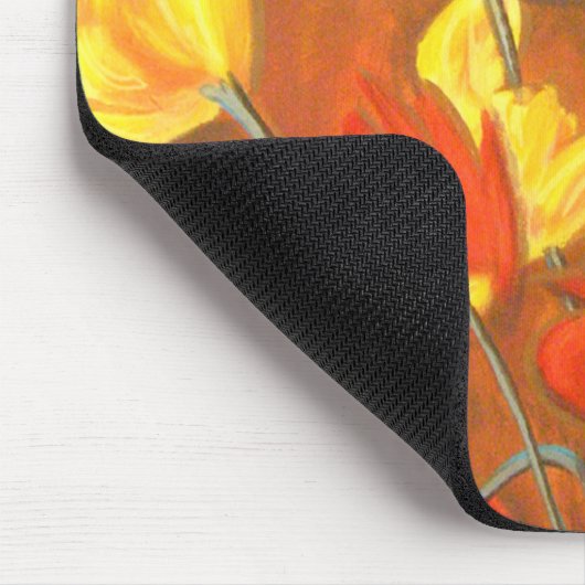 Orange Mohnblumen Mousepad (Ecke)