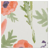 Orange-Mohnblumen-Muster, gestrichen Stoff (Nahaufnahme)