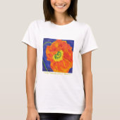 Orange Mohnblumen-T - Shirt (Vorderseite)