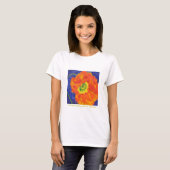 Orange Mohnblumen-T - Shirt (Vorne ganz)