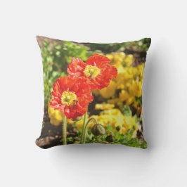 orange Mohnblumen throwpillow im Freien Kissen Für Draußen