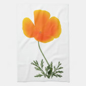 orange Mohnblumenentwurf des Singles auf Tuch (Vertikal)