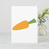 Orange Möhre Gemüse Einladung (Stehend Vorderseite)