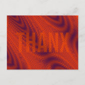 Orange Moiré Stripes Optische Illusion Modernes TH Feiertagspostkarte (Vorderseite)