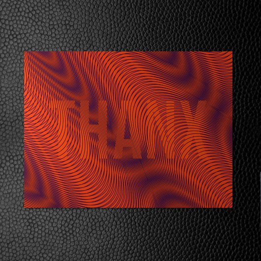 Orange Moiré Stripes Optische Illusion Modernes TH Feiertagspostkarte