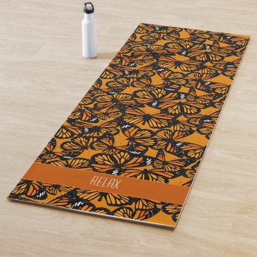 Orange Monarch Butterflies Natureprint Yogamatte (Beispiel)