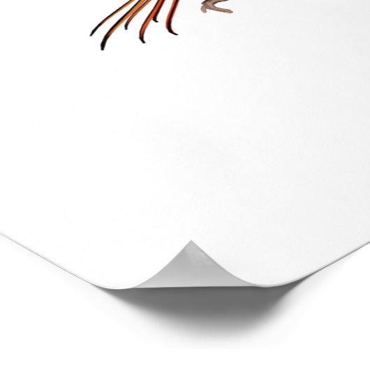 Orange Monarch Butterfly 3D Pixie - Fairy 1 Poster (Ecke)