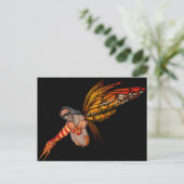 Orange Monarch Butterfly 3D Pixie - Fairy 2 Postkarte (Stehend Vorderseite)