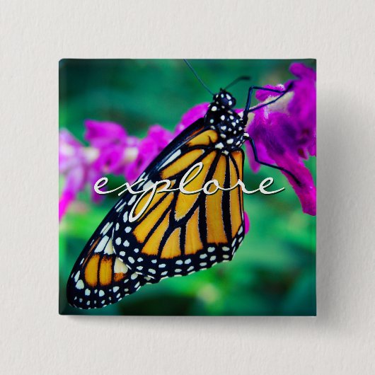 Orange Monarch Butterfly Entdecken Sie Script Mode Button (Vorderseite)