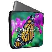 Orange Monarch Butterfly Entdecken Sie Script Mode Laptopschutzhülle (Vorne Rechts)