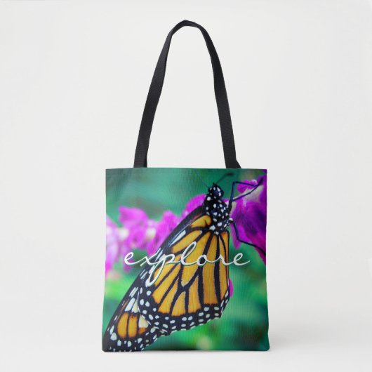 Orange Monarch Butterfly Entdecken Sie Script Mode Tasche (Vorderseite)