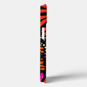 Orange Monarch Butterfly Handy Case rosa Schwarz (Rückseite / Rechts)