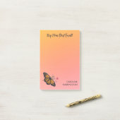 Orange Monarch Butterfly Hübsch Inspiration Post-it Klebezettel (Auf Schreibtisch)