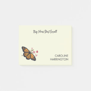 Orange Monarch Butterfly Inspiration Elegant Post-it Klebezettel