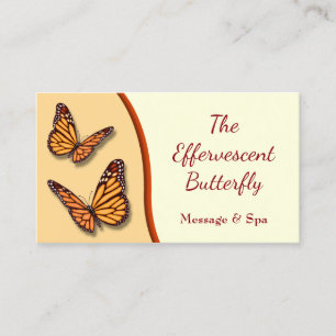Orange Monarch Butterfly Massage & Wellness-Center Visitenkarte