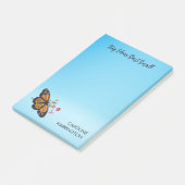 Orange Monarch Butterfly Sky Blue Inspiration Post-it Klebezettel (angewinkelt)