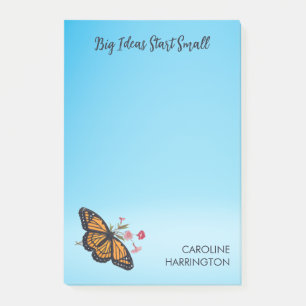 Orange Monarch Butterfly Sky Blue Inspiration Post-it Klebezettel